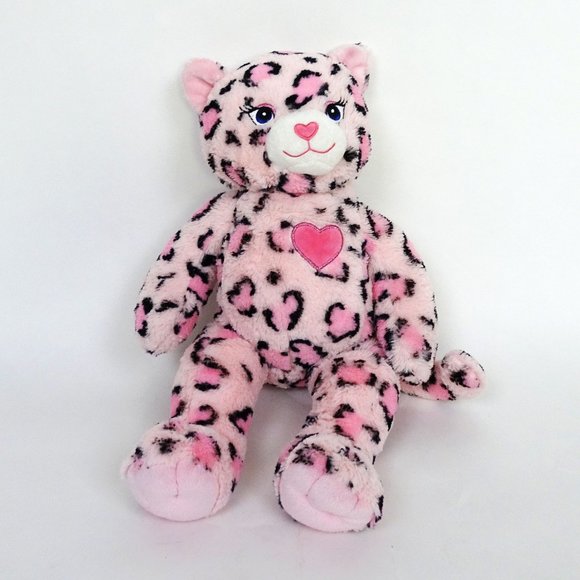 Build a Bear Plush Pawfect Kitty Pink Leopard Cat Stuffed Animal 18” Meow Sound - Picture 2 of 5
